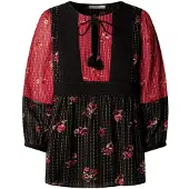 Pepe Jeans für Damen. PL3051571 Geronima Bluse schwarz (L), Lässig, Viskose, 3/4 Ärmel