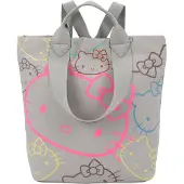 Fritzi aus Preußen Schultertasche Freizeitrucksack JU Hello Kitty Limited Outline Sky Pale Cat hellgrau
