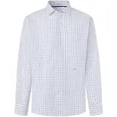 Pepe Jeans für Herren. PM3091470 Robert Hemd blau, weiß (XL), Lässig, Baumwolle, Langarm
