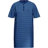 Ammann Pyjama "Nachthemd 1/2 Arm Men / Nightwear", Herren, Gr. 48, blau, Obermaterial: 75% Baumwolle CO. 25% Polyester PES., Homewear-Sets Pyjama
