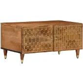 vidaXL Couchtisch 80x50x40 cm Massivholz Mango