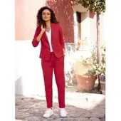 Inspirationen Jerseyblazer "Jersey-Blazer", Damen, Gr. 36, rot, 58% Viskose, 36% Polyamid, 6% Elasthan, Blazer Jerseyblazer