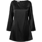 Pieces Pcevy Satin Midikleid | Schwarz | L
