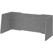 Hammerbacher Akustik-Trennwand, für 1600 mm breite Schreibtische, Schallabsorberklasse C, Kabelführung, B 1540 x T 650 x H 605 mm, Schallschutzvlies, grau-meliert