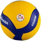 MIKASA V330W-DVV2 Wettkampf- und Trainingsvolleyball Blau/Gelb Blau/Gelb 5