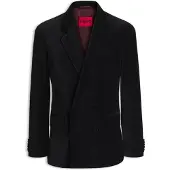HUGO Zweireihiger Modern-Fit Blazer aus Samt Grösse 50