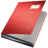 Leitz Unterschriftenmappe A4, 20 Fächer, Karton/Polypropylen, rot