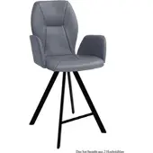 58 aufm Kessel THEKENSTUHL (2er-Set) Deretka 58x109x60 Schwarz/Grau