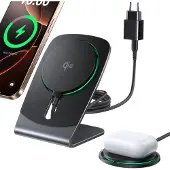 Iniu Induktive iPhone Ladestation, 15W Qi2-es Handy Magnetisch Kabel