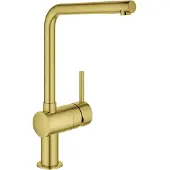 GROHE Minta Einhand-Spültischarmatur, Ausladung 210mm, L-Auslauf, schwenkbar, 31375GN0, Farbe: Cool sunrise gebürstet