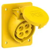 Pce 414-4ttf8 CEE-Anbausteckdose schräg (80x97mm) 16A 4p 4h IP44/IP54 TT 4144ttf8