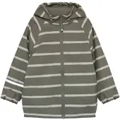 CeLaVi Regenjacke mit abnehmbarer Kapuze gefüttert Ringel, gruen, 100