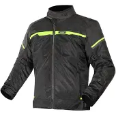 LS2 Helmets LS2 Riva wasserdichte Motorrad Textiljacke, schwarz/neon, XL
