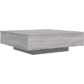 vidaXL Couchtisch mit LED-Leuchten Grau Sonoma 100x100x31 cm