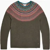 Royal Robbins Westlands Fairisle Crew tawny htr manzanita pt (833) L