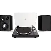 AVCOM 3-Wege aktives Stereo-Plattenspielersystem mit Audio-Technica Nadel schwarz