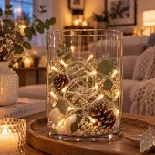 Mojawo 30'er LED Lichterkette Innenbereich warmweiß Transparent Innen