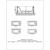 Hoesch 47522.550 Zub. Glasverkleidung Weiß Ecke