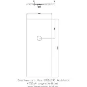 Hoesch Duschwanne Nias von - strukturierte Oberfl. Solique, Steingrau, 1800x800x30 mm, 30 mm Höhe, 90 mm Ablaufdurchmesser