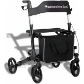 Merkloos Leichter Aluminium Rollator, zusammenklappbar, für Reisen, 120 kg Belastbarkeit