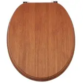 SINOBATH WC-Sitz mit Absenk-Automatik Rotbraunes Holzmaser Dekor