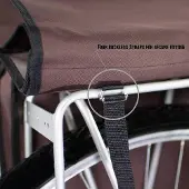 Markenlos Doppelte Fahrradtasche 26L Wasserabweisend Reflektierend - Schwarz