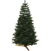 HOMCOM Weihnachtsbaum 180 cm, Edeltanne mit Holzständer, Klappäste
