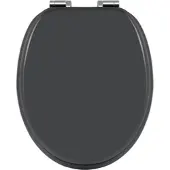 Woltu WC-Sitz mit Absenkautomatik MDF Holzkern Softclose Scharnier Oval