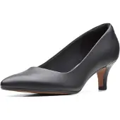 Clarks Damen Linvale Jerica Pumps, schwarzes Leder, 40 EU
