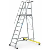 Zarges fahrbare Podestleiter ZAP Safemaster Plus S klappbar 8 Stufen