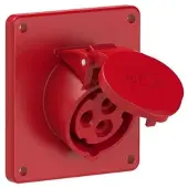 Pce 413-9ttf9 CEE-Anbausteckdose schräg (92x100mm) 16A 3p 9h IP44/IP54 TT 4139ttf9