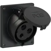 Pce 423-7f9 CEE-Anbausteckdose schräg (92x100mm) 32A 3p 7h IP44/IP54 4237f9