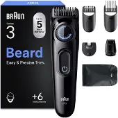 Braun Barttrimmer Series 3, Bartschneider Herren, BT3565, Schwarz | Kabelloser B