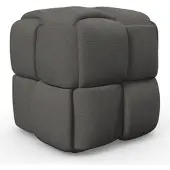 Bessagi Home Hocker Ella Dunkelgrau Bouclé