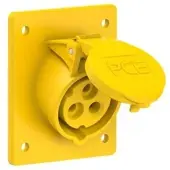 Pce 413-4f8 CEE-Anbausteckdose schräg (80x97mm) 16A 3p 4h IP44/IP54 4134f8