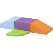 HOMCOM Bausteinset 4er-Set Schaumstoff Bausteine für 1-3 Jahre alt Kinder
