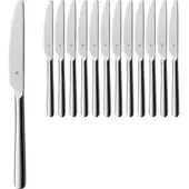 WMF Tafelmesser Professional Scala, Wellenschliff, 23 cm, Edelstahl 18/10, silber poliert, 12 Stück