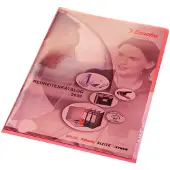 Leitz Sichthülle Premium 4100, DIN A4, glatt, 100 Stück, rot