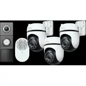 TP-LINK Tapo C530WS 3er-Pack + D235 Smart Battery + Wired Doorbell