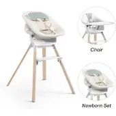 Stokke CLIKKTM Bundle Hochstuhl Bambus inkl. Newbornset, weiss