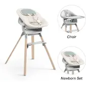 Stokke CLIKKTM Bundle Hochstuhl Bambus inkl. Newbornset, grau