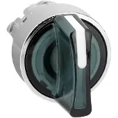 Schneider 3-Positionen-Steuerschalterkopf 22 mm grün beleuchtet IP69K ZB4BK1733