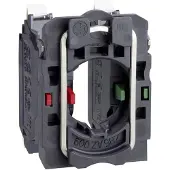 Schneider Electric ZB5AZ1055 Hilfsschalterblock mit Befestigungsflansch, Harmony XB5, Kunststoff, 22mm, 30mm, 1S+1Ö, Push-In