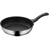 WMF 733686299, Rund, Allzweckpfanne, Schwarz, Edelstahl, Edelstahl, Edelstahl, Keramik, Elektro, Gas, Halogen, Induktion