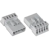 Wago 890-275 Stecker,5-polig,Kod. B,hellgrün 890275 - 50 Stück