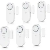 Bearware 6x Fensteralarm / Türalarm, 120 dB lauter Signalton, Alarmsensor Fensteröffnungsmelder (für Tür & Fenster, Einbruchschutz, mit Batterien, Alarmanlage)