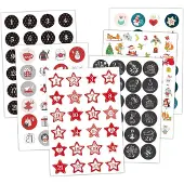 Sonstiges Adventskalender Aufkleber Zahlen 1-24, selbstklebend, 4 cm, Basteln Gestalten Dekorieren