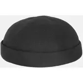 HANSEHELD Docker Cap Leinen Schwarz Kurz Flach Segler Sailor Cap