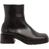 Art für Damen. 112841101003_001 Lederstiefeletten 1284 Warsaw schwarz (40), 3 bis 5 cm, Reißverschluss, Lässig