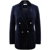 Fadenmeister Berlin Samt-Blazer blau
